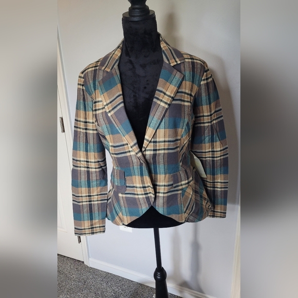 ARATTA Dulce Plaid Blazer Sz S NWT - Picture 2 of 13